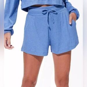 NWT EleVen by Venus Williams Blue Razzle Dazzle Tennis Short Drawstring Waist- S